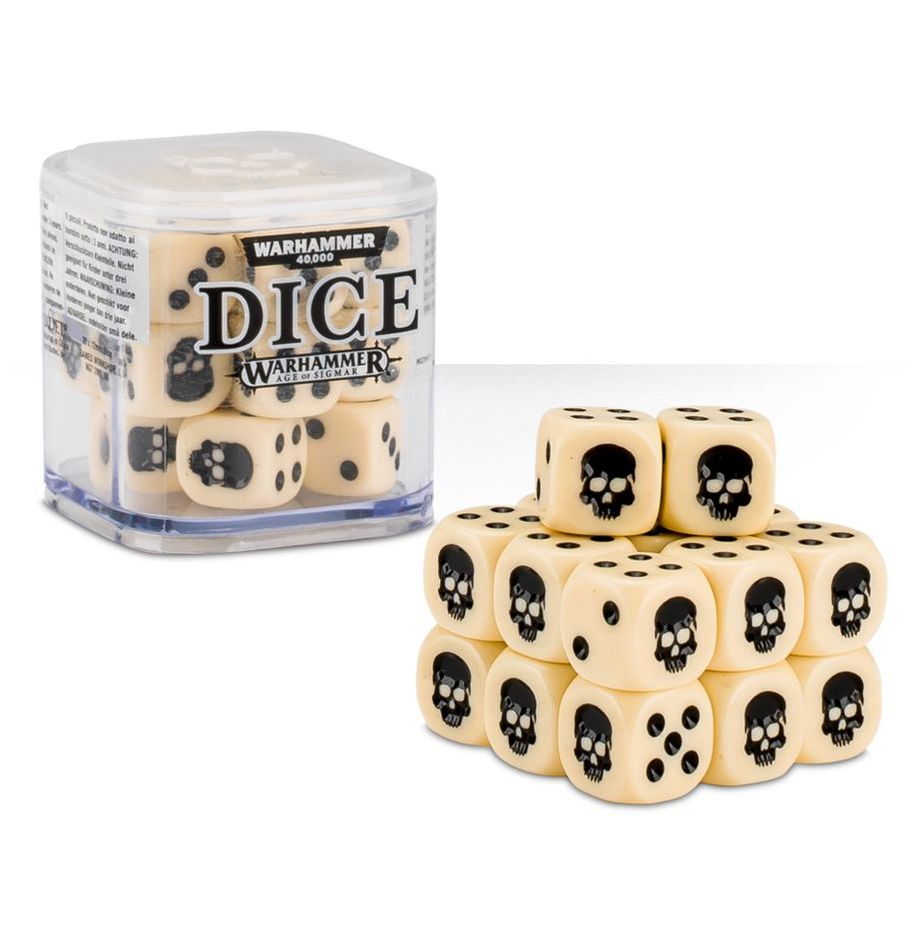 Warhammer 40k Dice Set Cube Bone
