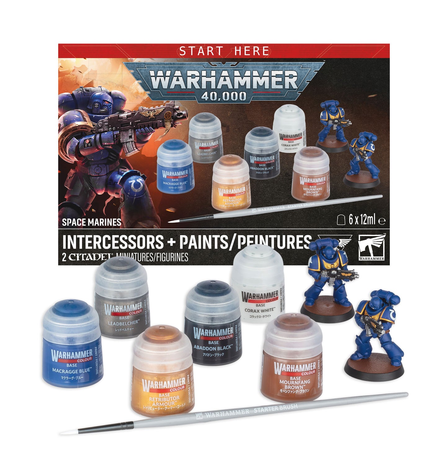 Space Marines Intercessors Paints Plus Tools Set 2026