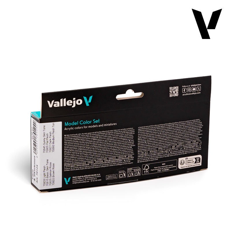 Vallejo Model Color Face And Skin Tones Set of 8 Colors