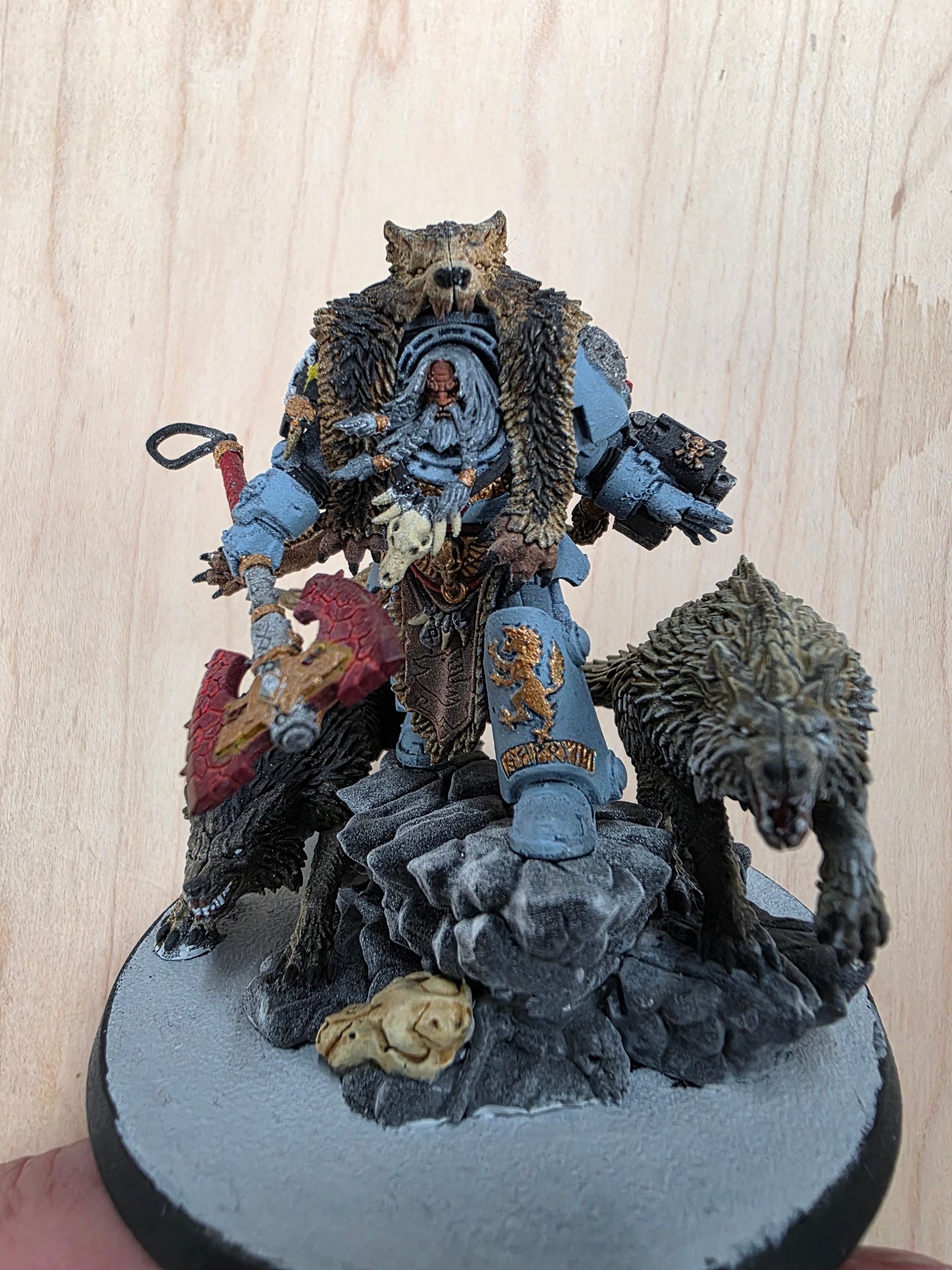 Warhammer 40K Space Wolves Logan Grimnar Painted