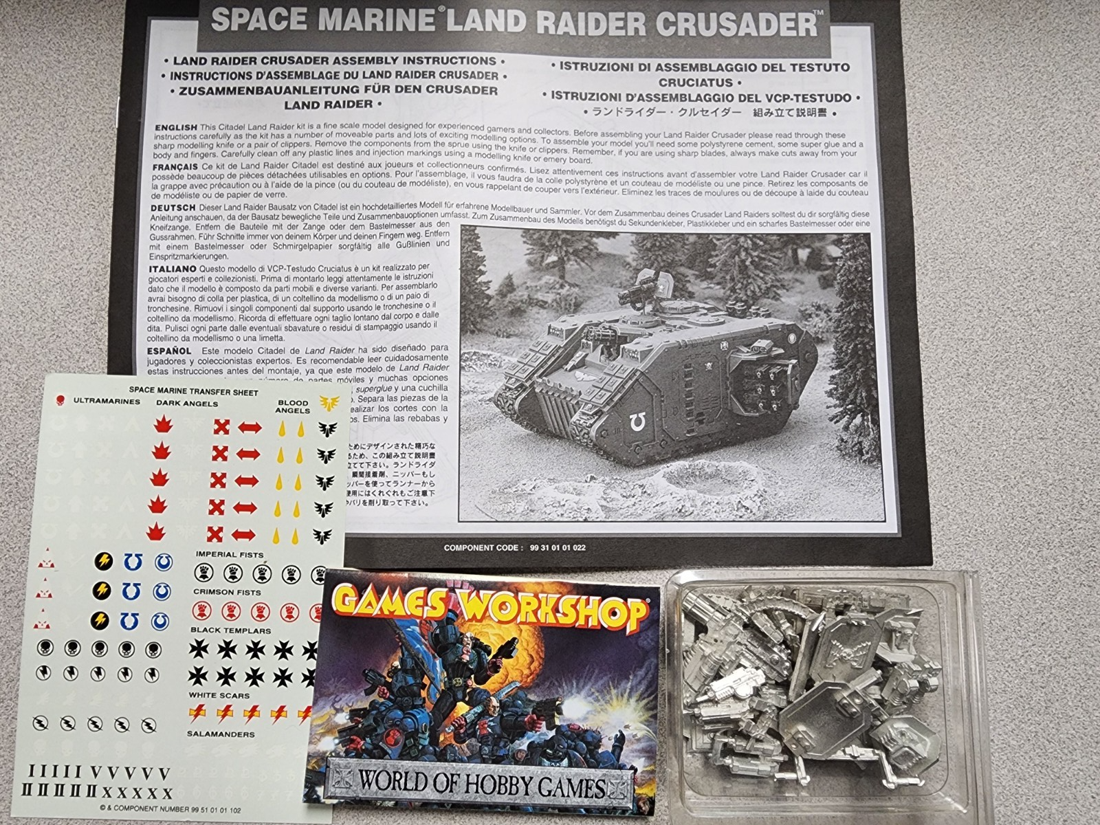 Land Raider Crusader Space Marine Tank New Open Box 2000