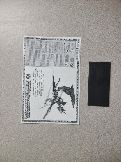 Warhammer Fantasy High Elf Lord On Dragon New OPEN BOX OOP AoS The Old World