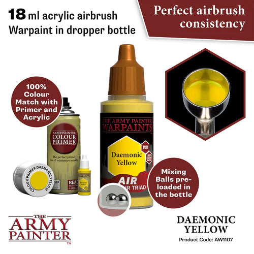 Army Painter Warpaints Acrylic Air Daemonic Yellow