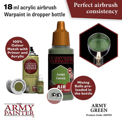 Army Painter Warpaints Acrylic Air Army Green