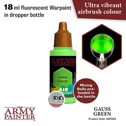 Army Painter Warpaints Air Fluorescent Gauss Green