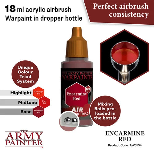 Army Painter Warpaints Acrylic Air Encarmine Red