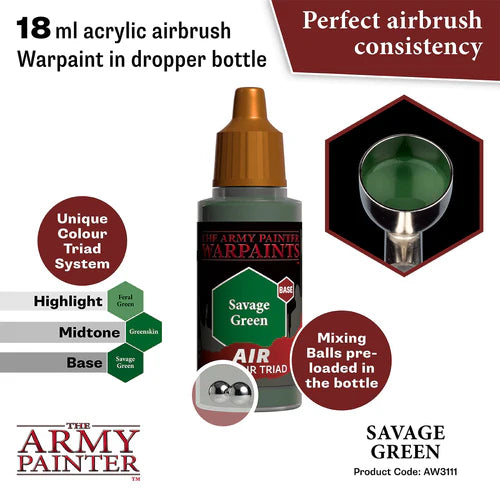 Army Painter Warpaints Acrylic Air Savage Green