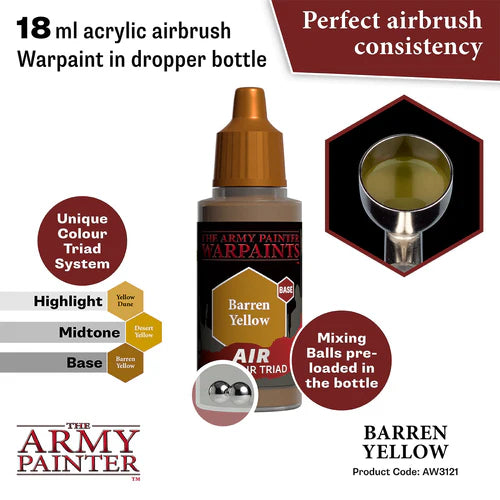 Army Painter Warpaints Acrylic Air Barren Yellow