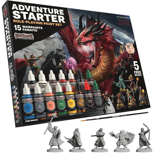 Army Painter Adventure Starter Role-Playing Paint Set with Miniatures