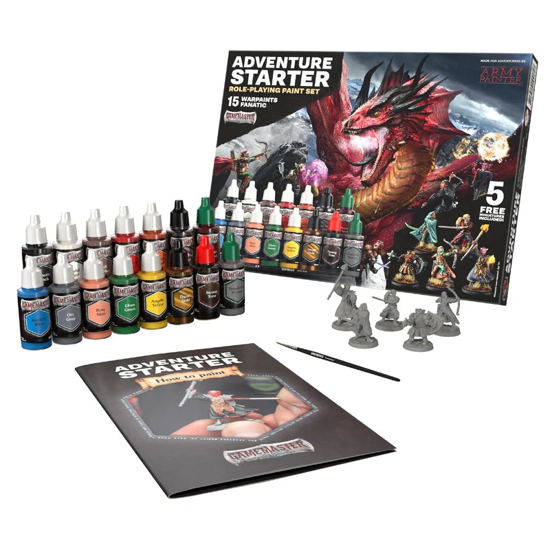 Army Painter Adventure Starter Role-Playing Paint Set with Miniatures