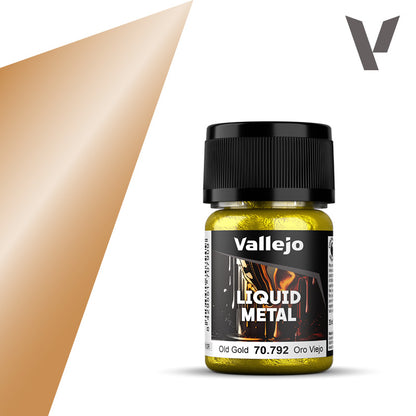 Vallejo Liquid Gold Alcohol Base Old Gold (35Ml)