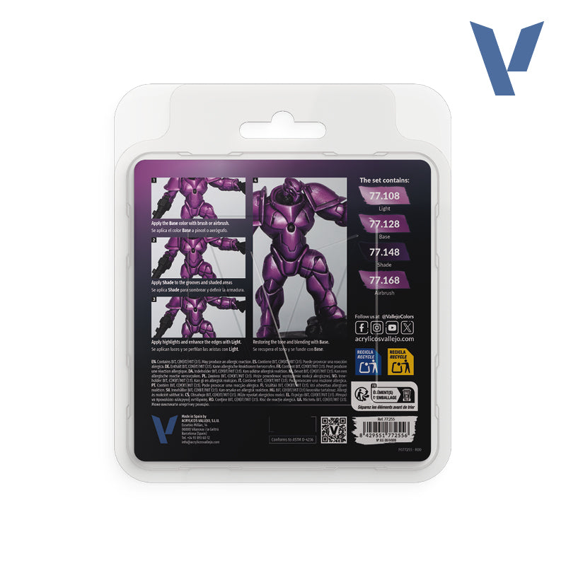 Vallejo True Metallic Metal Amethyst Purple Paint Set
