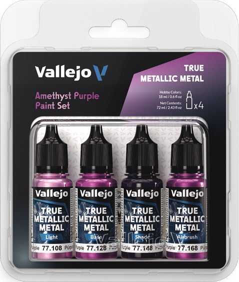Vallejo True Metallic Metal Amethyst Purple Paint Set
