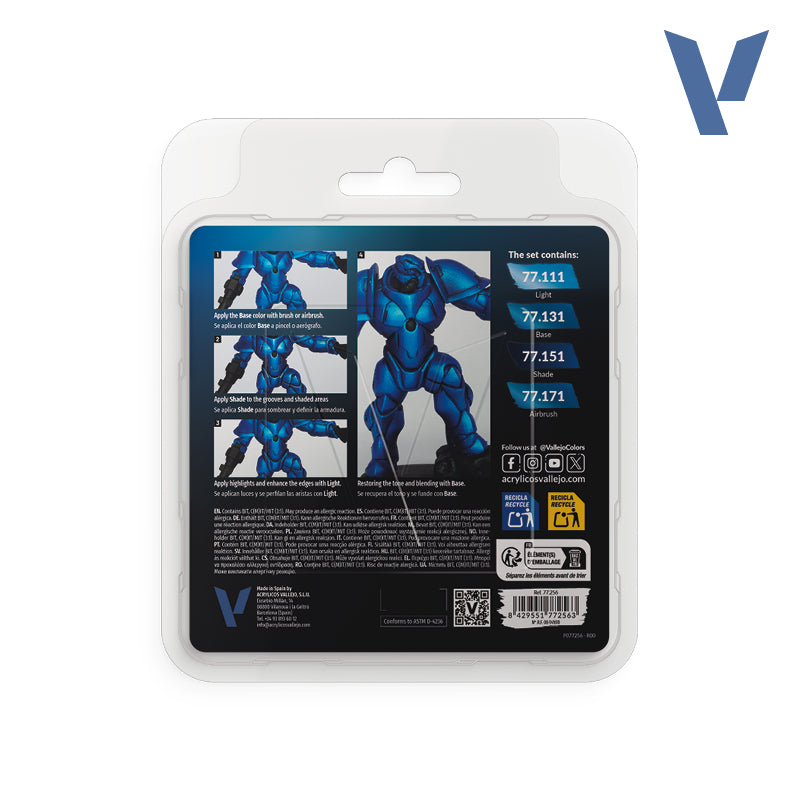 Vallejo True Metallic Metal Sapphire Blue Paint Set