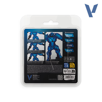 Vallejo True Metallic Metal Sapphire Blue Paint Set
