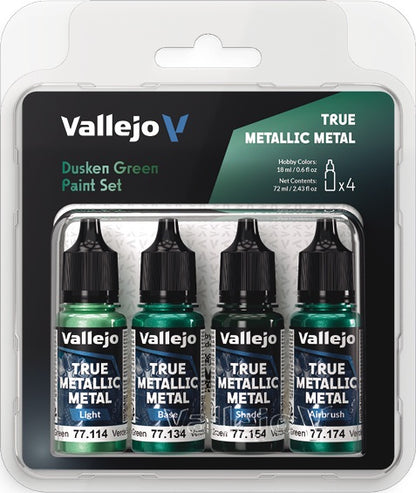 Vallejo True Metallic Metal Dusken Green Paint Set