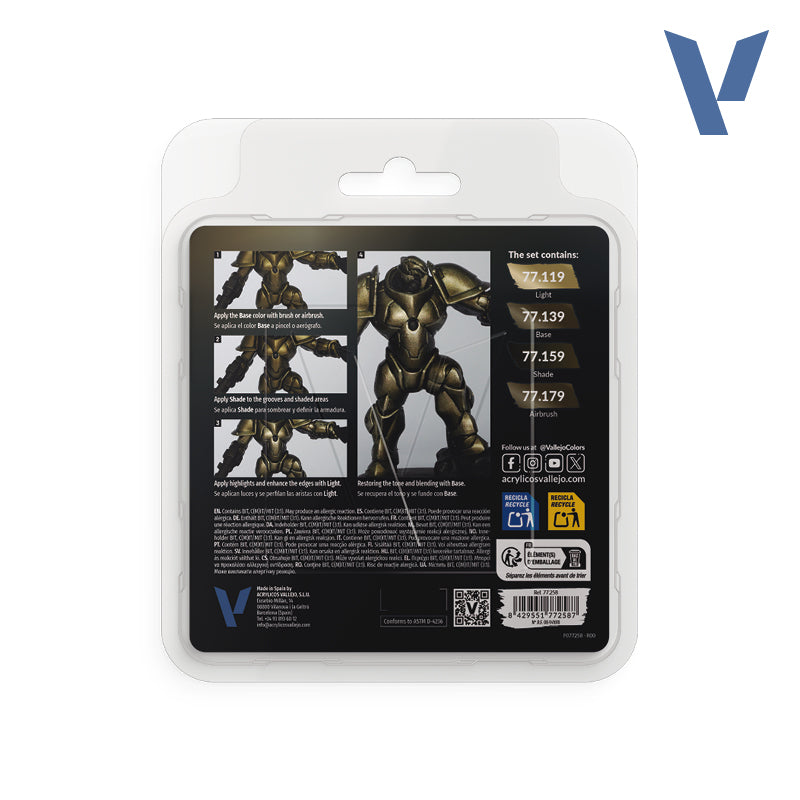 Vallejo True Metallic Metal Aged Metal Paint Set
