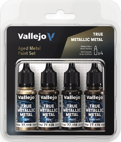 Vallejo True Metallic Metal Aged Metal Paint Set