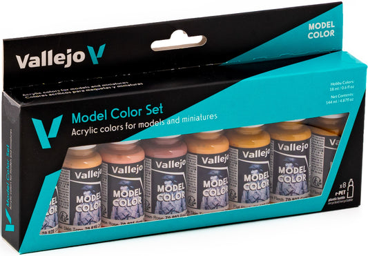 Vallejo Model Color Face And Skin Tones Set of 8 Colors