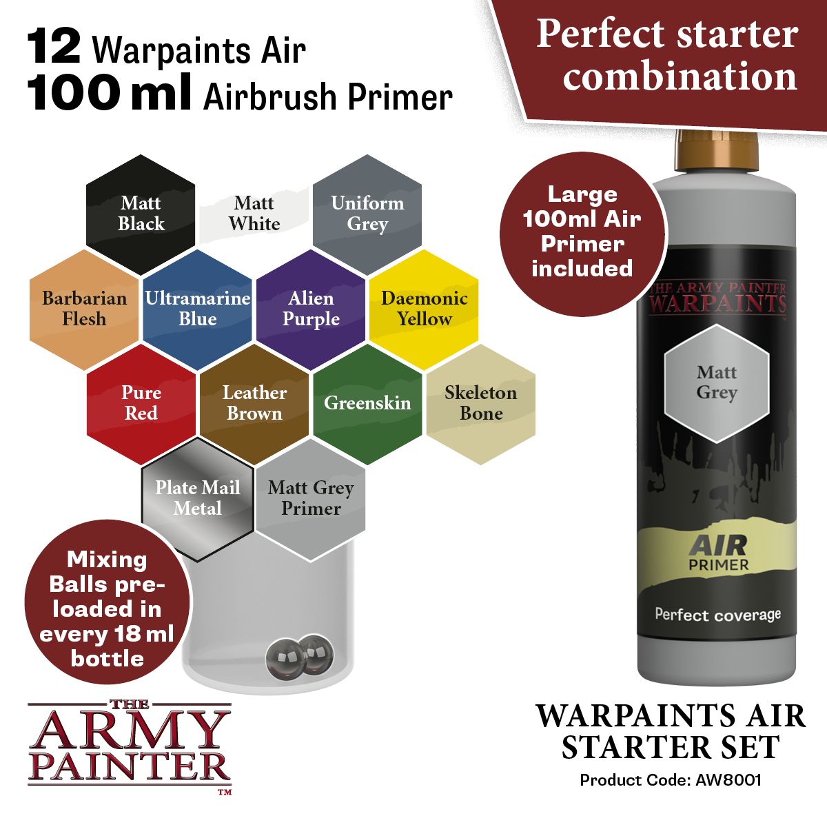 Army Painter Warpaints Air Starter Set - 12 Colours